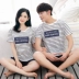 Các cặp vợ chồng mùa hè 2017 cotton ngắn tay đồ ngủ Hàn Quốc Slim nam giới và phụ nữ phim hoạt hình dịch vụ nhà phù hợp với mùa hè