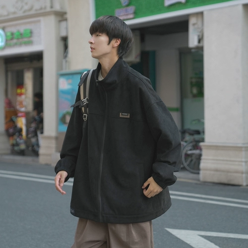 Осенняя бархатная японская ретро куртка для отдыха, оверсайз