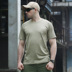 CQB quân đội fan nguồn cung cấp quần áo mùa hè vòng cổ khô nhanh T-Shirt ngắn tay đào tạo chiến thuật t-shirt nam thể dục thể chất đào tạo áo sơ mi quần rằn ri cho nam Những người đam mê quân sự hàng may mặc / sản phẩm quạt quân đội
