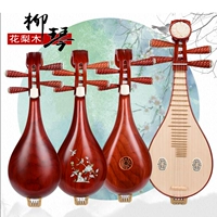 Liuqin Senior Bone Flower Liuqin Национальный музыкальный инструмент Mahogan Liuqin Медный Pin Liuqin Двойной резонанс