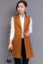2018 mùa xuân và mùa thu mới Hàn Quốc phiên bản của không tay mỏng vest vest mùa xuân và mùa thu phù hợp với áo khoác nữ dài vest phụ nữ Áo vest