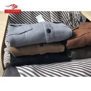 2018 mùa xuân mới nam cardigan nút phiên bản màu rắn áo len mỏng stretch áo len túi stereo Nhật Bản và Hàn Quốc gió