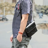 Японский рюкзак, барсетка, кожаная сумка на одно плечо, маленькая сумка клатч, из натуральной кожи, воловья кожа