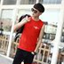 Mùa hè cotton không tay T-Shirt nam cộng với chất béo cộng với kích thước thể thao vest lỏng kích thước lớn vòng cổ vest đáy áo Áo vest cotton