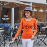 Осенняя футболка, бюстгальтер-топ, в корейском стиле, длинный рукав, круглый воротник