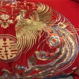 Хлопковый комплект, пододеяльник, дракон и феникс, с вышивкой, 4 предмета