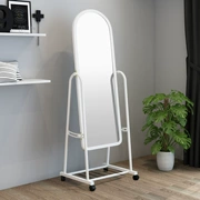 Lắp gương cửa hàng quần áo màu trắng gương treo tường ký túc xá sàn gương phòng ngủ gương đơn giản gương chiều dài đầy đủ - Gương