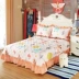 Chăn bông dày Hàn Quốc dễ thương trẻ em hoạt hình chăn bông trải giường ren xù lông mỏng mảnh duy nhất - Trải giường