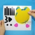 Màu động vật khay giấy trẻ em làm bằng tay vật liệu gói tự làm phim hoạt hình giấy tấm mẫu giáo sáng tạo sơn dán sản xuất