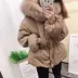 Chống mùa giải phóng mặt bằng 2018 Hàn Quốc phiên bản Dongdaemun Parker xuống áo khoác nữ ngắn tóc lớn cổ áo mỏng dày thời trang áo