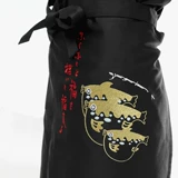 Юбка в складку для работы, японский рабочий фартук, с вышивкой