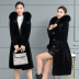 Fur coat nữ phần dài chống mùa đặc biệt cung cấp 2018 mùa đông mới cừu cắt coat nữ fox fur collar trùm đầu áo khoác lót lông nữ Faux Fur