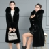 Fur coat nữ phần dài chống mùa đặc biệt cung cấp 2018 mùa đông mới cừu cắt coat nữ fox fur collar trùm đầu
