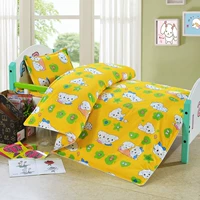 dành cho trẻ em mới có chứa hoạt hình bé vườn ươm chăn trải giường ba mảnh sản phẩm bông nôi lõi Liu Jiantao - Bộ đồ giường trẻ em 	ga giường chống thấm cho bé	