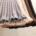 Váy gió đại học 2019 mùa thu mới một từ eo cao ruffle đuôi cá đan váy đan - Váy