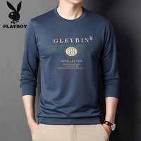 Playboy, мужской хлопковый лонгслив, толстовка с круглым воротником, базовая футболка polo, в корейском стиле