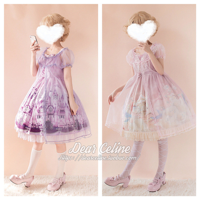 taobao agent DEARCELINE Midsummer Night Dream of Lolo Tower Moneto Word Glass Gauze Cweet Lolita