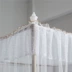 Đồng bằng và màu sắc trang nhã sàn muỗi lưới thép không gỉ ba cửa 1.8m1.5m2.0 mã hóa dày hộ gia đình - Lưới chống muỗi màn đẹp cho phòng ngủ Lưới chống muỗi