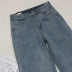 Viện nghiên cứu DAFA Vintage Hong Kong Style Nine Quần Jeans Loose Nữ Sinh viên Hàn Quốc bf Joker Eo cao Nữ