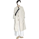 Осенний белый плащ, куртка, длинное японское пальто для отдыха, коллекция 2023, подходит для подростков, средней длины
