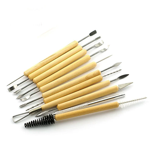 11 предложений искусства, скульптурные керамические инструменты, резная глиняная скульптура нож Радиум измельченная, мягкая керамика, грязевые пластиковые инструменты пополнения почвы