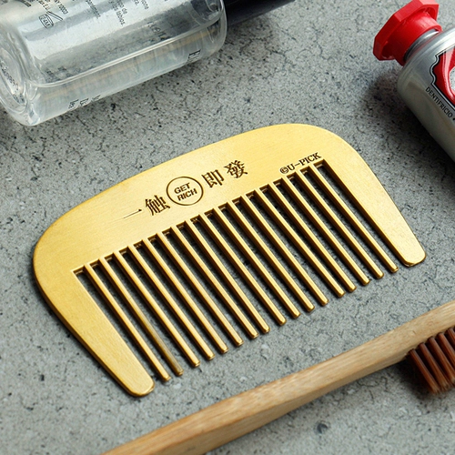 Латунная ретро антистатическая детская милая расческа, портативная маленькая челка