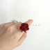 Với studio cá / vòng hoa khô tự nhiên hoa vàng hồng retro cô gái trái tim nhẫn nhỏ 14k - Nhẫn Nhẫn