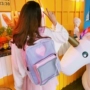 Ramen bóng tự chế phim hoạt hình mềm em gái màu hồng sinh viên nhỏ Nhật Bản tươi túi ba lô màu hồng thư ba lô balo laptop zipit