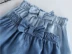 Cô gái Tencel Cotton Mỏng Quần Chân Rộng Trẻ Em của Eo Bow Đuốc Váy Hàn Quốc phiên bản của cắt quần quần short denim