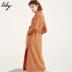 Lily2019 mùa đông mới của phụ nữ kẻ sọc cổ điển kẻ sọc cổ điển với áo khoác len dài áo len 1905 - Áo len lót đôi