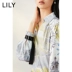 LILY2020 mùa xuân mới của phụ nữ băng quấn cổ tay áo dài in giữa lưng cao 120100C7250 - Váy eo cao