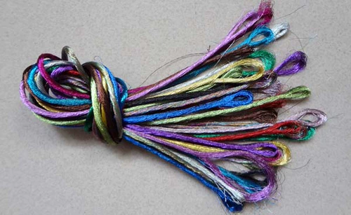 SU Embroidery DIY набор для вышивки младшие инструменты Руководящий материал Руководство для вышивки Fine Caleee Линия всего 15 вариантов цвета