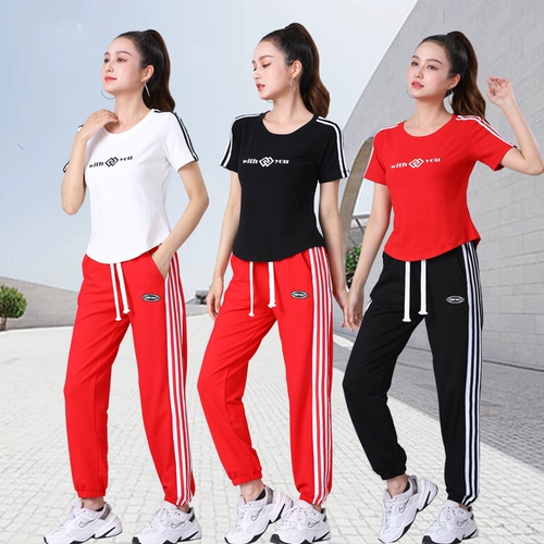 Летний комплект, спортивная форма для спортзала для отдыха, короткий рукав