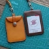 Nhật bản và Hàn Quốc gốc rau rám nắng thẻ da đặt tay treo cổ dây buộc thẻ làm việc nhà máy giấy phép thẻ gói purse triều