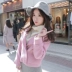 Len áo khoác 2017 mới mùa thu và mùa đông nhỏ Hàn Quốc phiên bản của đoạn ngắn ve áo dày linh hoạt áo len nữ là mỏng mẫu áo dạ ngắn đẹp 2021 Áo khoác ngắn