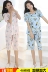 Bông lụa đồ ngủ mùa hè của phụ nữ ngắn tay phù hợp với lỏng phần mỏng dễ thương kích thước lớn cotton lụa dịch vụ nhà nhân tạo bông điều hòa không khí phù hợp với đồ bộ mặc nhà cao cấp Bộ Pajama