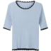 [66 nhân dân tệ mới] Van Gogh Man 2018 mùa xuân và mùa hè mới Slim ngắn tay áo len ngắn vòng cổ áo thun T-Shirt Vòng cổ áo len