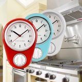 MJK висящие часы тихий и простое творческое устройство часы часы Устройство синхронизации часа детского напоминания о кухне маленькие висящие часы