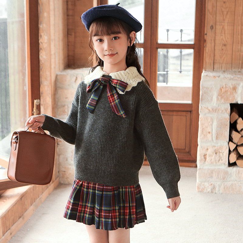 Girls' dress Autumn and Winter 2023 New Stylish JK Dress Clothes Spring and Autumn Children's Princess Dress