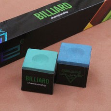 Мел для кия 台球杆巧克粉台球皮头巧粉比力8a级职业版巧粉蓝色油性绿色干性