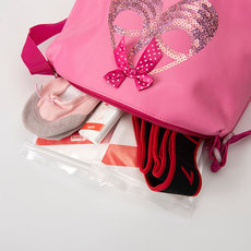 балетные аксессуары 儿童舞蹈包女单肩粉红色亮片双层包女童跳舞背包芭蕾舞鞋服收纳包