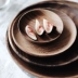 Gỗ keo Nhật Bản Khay Khay Ăn sáng Nhà sáng tạo Món ăn Pan Vòng Trái cây Tấm Bánh Dim Sum đũa mun Tấm
