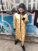 Chụp ảnh thời trang tóc gió 2018 mùa đông trùm đầu xuống áo khoác nữ dài qua đầu gối vàng bạc 0173DO01 - Xuống áo khoác Xuống áo khoác
