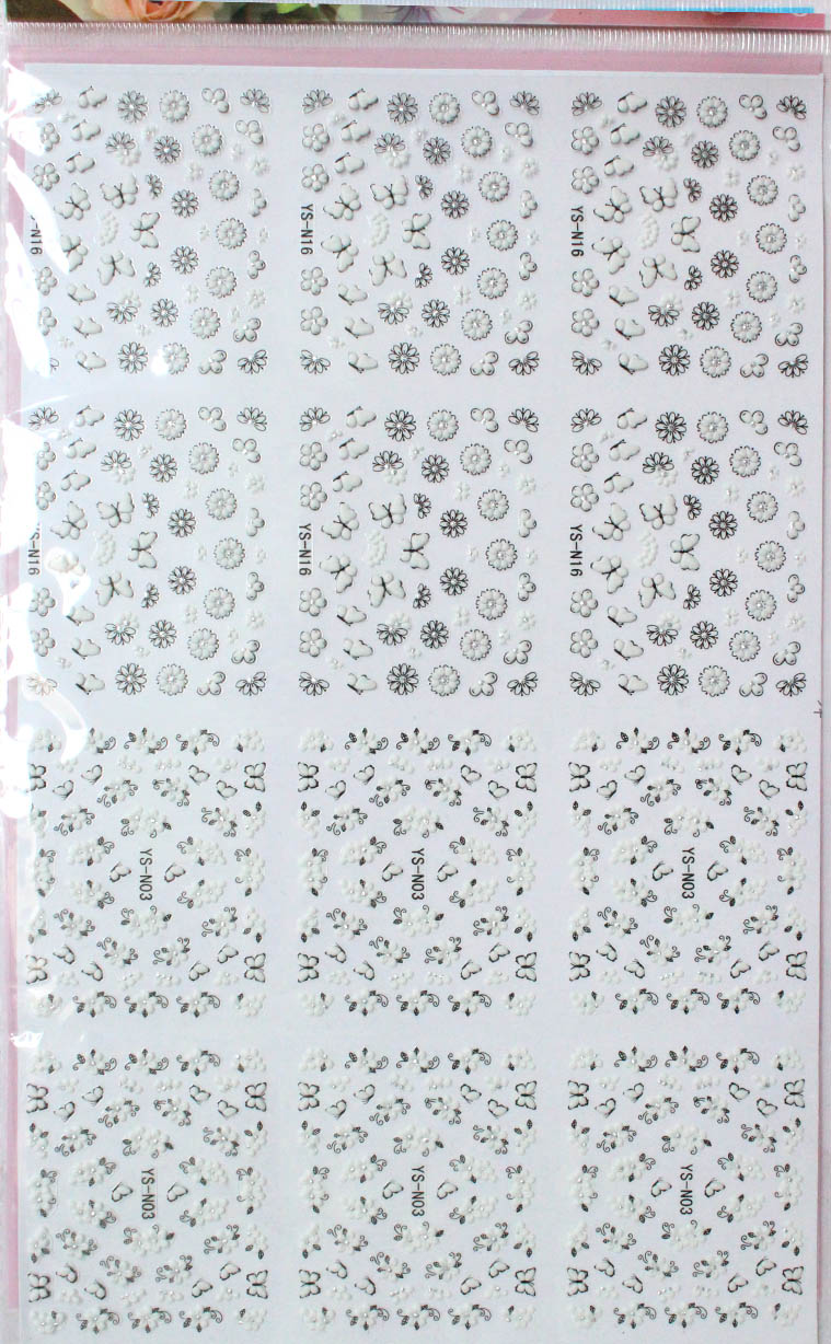 【美甲新款3D大张贴纸立体贴纸 指甲油贴花 烫