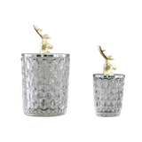 Стеклянная золотая коробочка для хранения, аксессуар, легкий роскошный стиль, в американском стиле