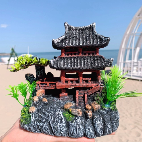 Рыба аквариума декоративные аквариумные черепахи Ландшафтный ландшафтный замок замок поддельный ландшафтный ландшафтный ландшафтный набор цилиндров