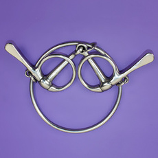 трензель 速度马具口衔铁马嚼子大环口衔铁（重口马用品）马具马术用品