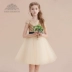 Trẻ em ăn mặc cô gái công chúa váy hoa cô gái đàn piano trang phục hiển thị ăn mặc cô gái chủ váy váy