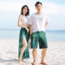 Bali Thái Lan cặp đôi kỳ nghỉ áo tắm nữ bảo thủ boxer che bụng chia ba mảnh phù hợp với quần đi biển nam - Vài đồ bơi đồ đôi nam nữ đi biển Vài đồ bơi