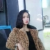 Mùa đông 2018 mới giả lông thỏ giản dị áo gió phiên bản Hàn Quốc đã mỏng trong phần dài áo khoác lông báo dày Faux Fur